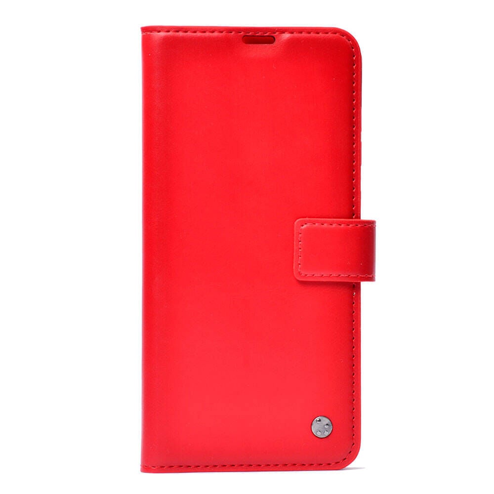 Samsung Galaxy S24 Ultra Kılıf Kar Deluxe Kapaklı Kılıf Kırmızı