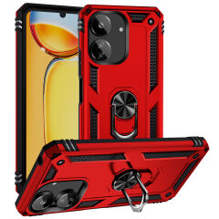 Xiaomi Redmi 13C Kılıf Vega Tank Sert Yüzüklü Standlı Zırh Koruma Kapak