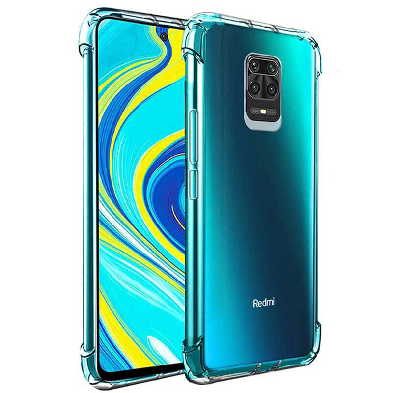 Xiaomi Redmi Note 9 Pro Kılıf Nitro Anti Shock Darbe Emici Köşe Korumalı Şeffaf Silikon Kapak