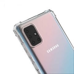 Samsung Galaxy A51 Kılıf Kılıf Nitro Anti Shock Darbe Emici Köşe Korumalı Şeffaf Silikon Kapak Renksiz