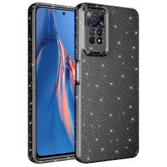 Xiaomi Redmi Note 12 Pro 4G Kılıf Kamera Korumalı Simli Lüks Koton Kapak kılıf Gri