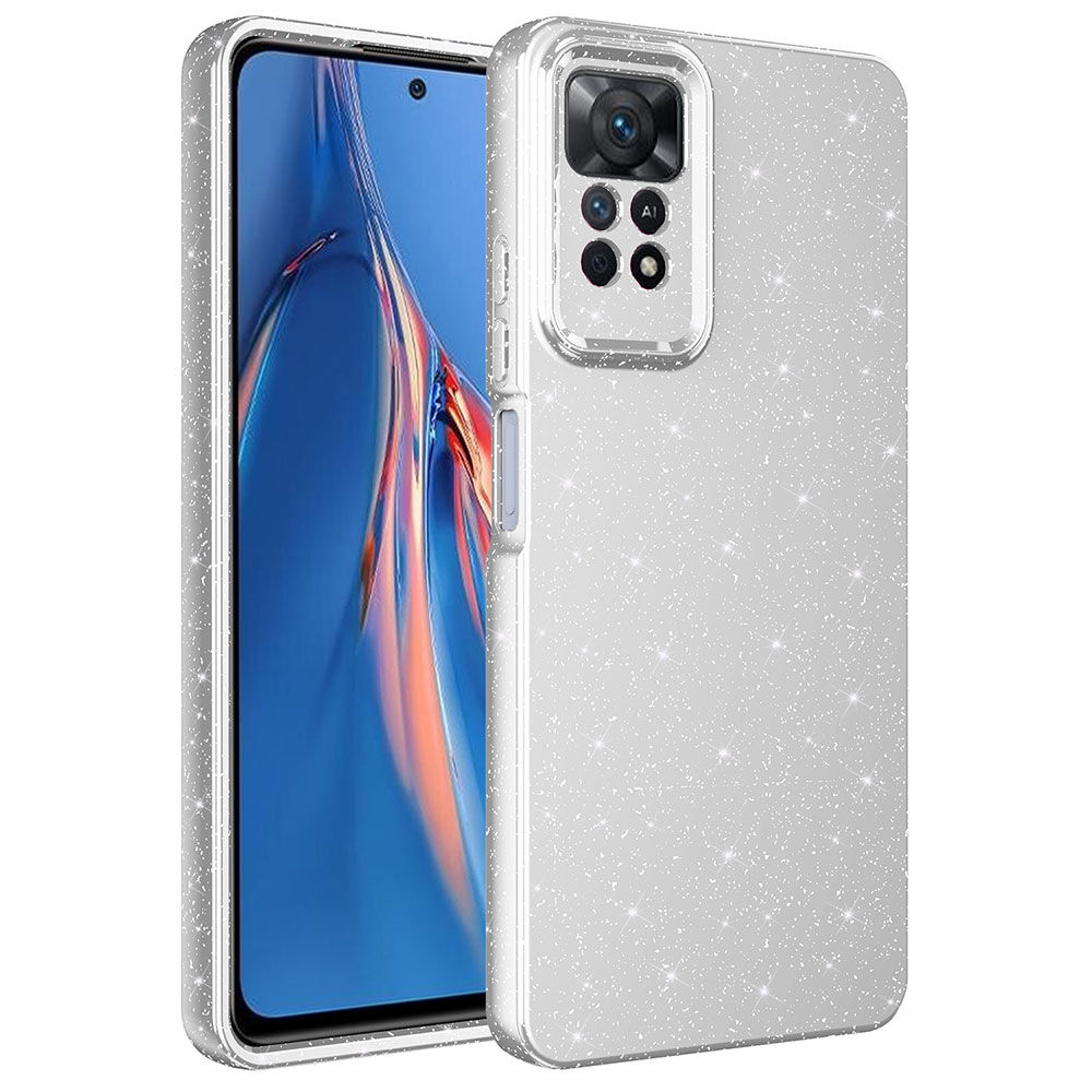 Xiaomi Redmi Note 12 Pro 4G Kılıf Kamera Korumalı Simli Lüks Koton Kapak kılıf Gri
