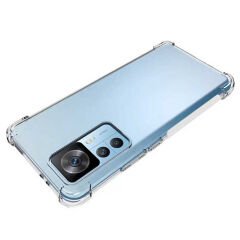 Xiaomi Mi 12T Pro Kılıf Nitro Anti Shock Darbe Emici Köşe Korumalı Şeffaf Silikon Kapak