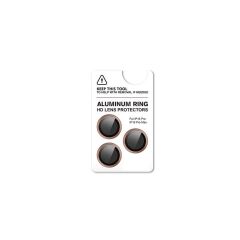 iPhone 16 Pro CL-12 Premium Safir Parmak İzi Bırakmayan Anti-Reflective Kamera Lens Koruyucu Titanyum-Gri