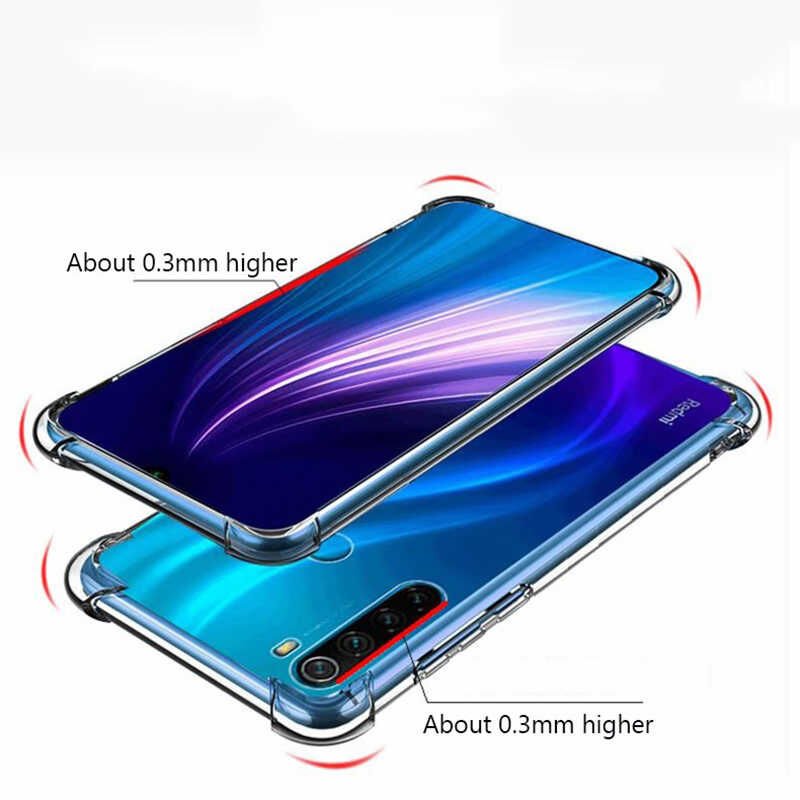 Xiaomi Redmi Note 8 Kılıf Nitro Anti Shock Darbe Emici Köşe Korumalı Şeffaf Silikon Kapak Renksiz