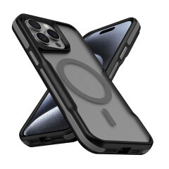 iPhone 14 Pro Max Kılıf Magsafe Şarj Özellikli Renkli Kenar Airbag Şeritli Lamer Kapak