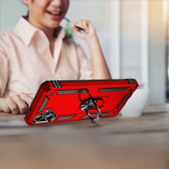 Samsung Galaxy A06 Kılıf Vega Tank Sert Yüzüklü Standlı Zırh Koruma Kapak