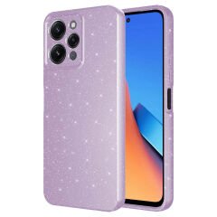 Xiaomi Redmi 12 Kılıf Kamera Korumalı Simli Lüks Koton Kapak