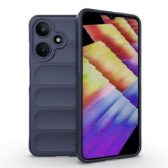 İnfinix Hot 30i Kılıf Esnek TPU Oyuklu Arka Yüzey Tasarımlı Etnik Silikon Kapak Koyu Yeşil