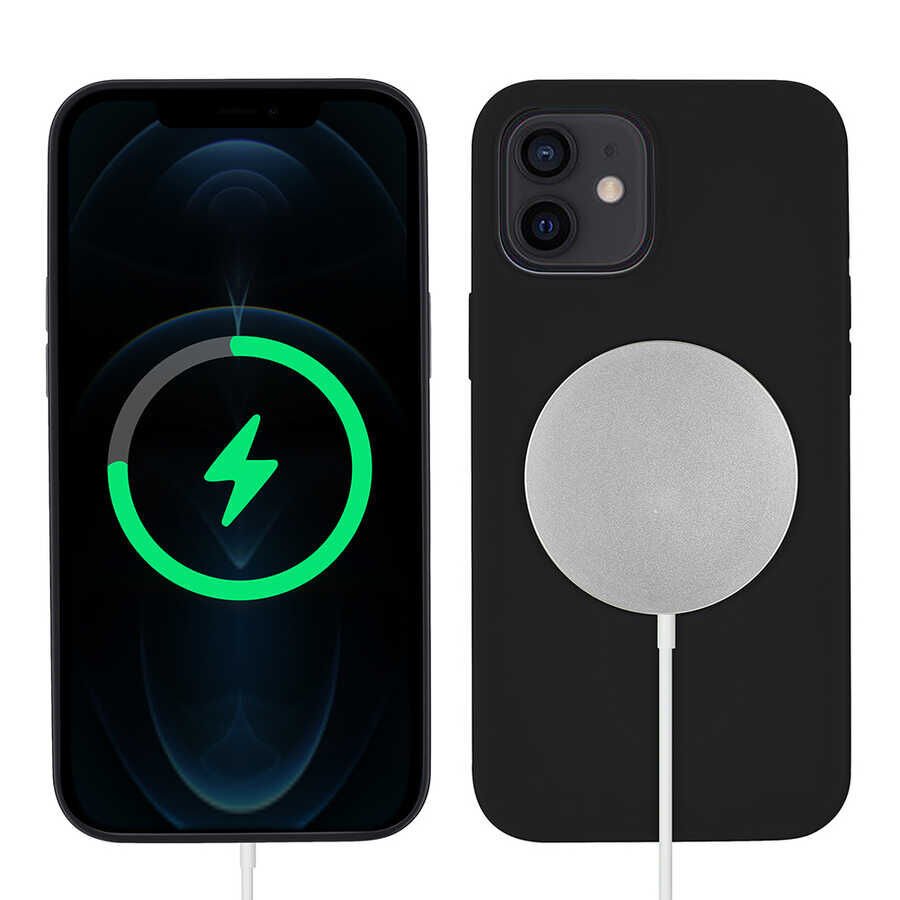 iPhone 12 Mini Kılıf Silksafe Wireless Kapak Siyah