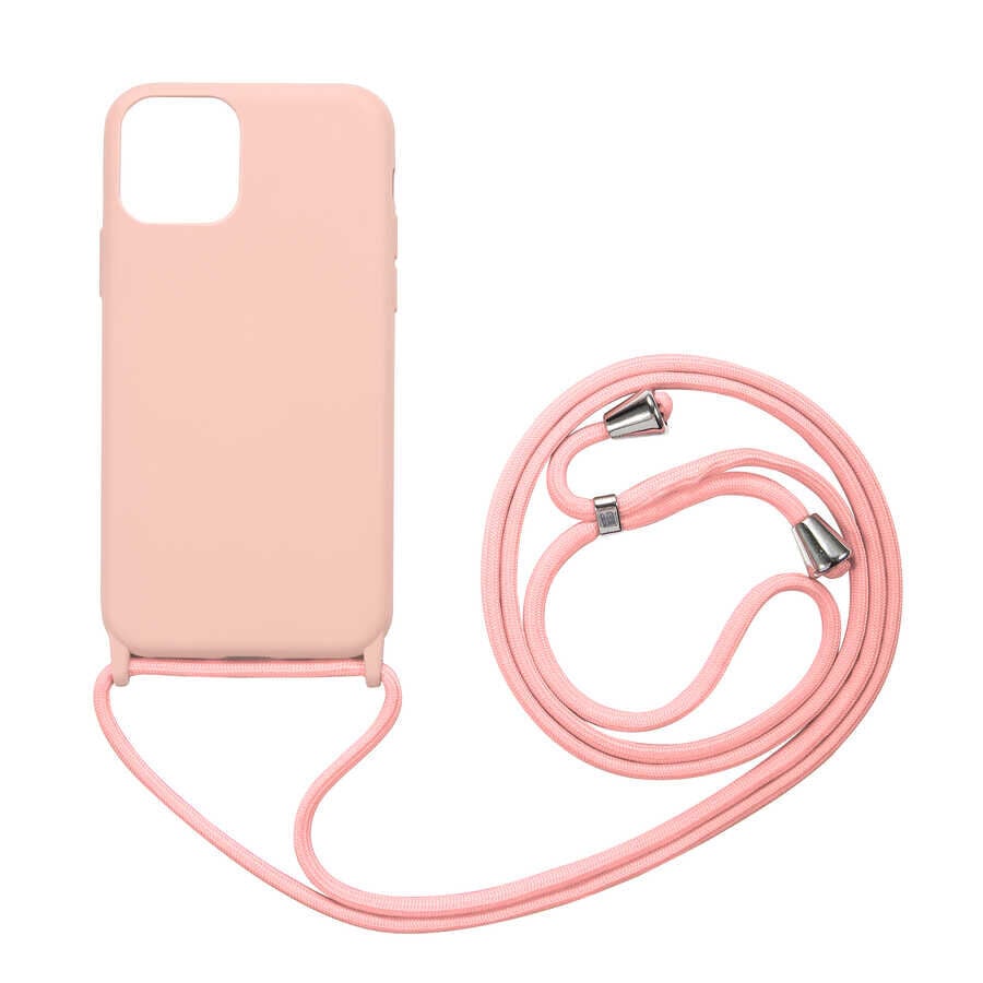 iPhone 12 Pro Kılıf Ropi Kapak Pembe Açık