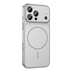iPhone 15 Pro Uyumlu İphone 17 Görünümlü Kılıf Kablosuz Şarj Özellikli Kamera Korumalı Formen Kapak Gümüş