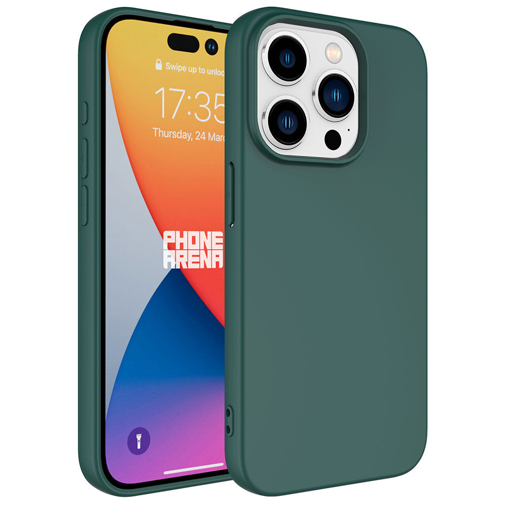 iPhone 15 Pro Kılıf LSR Lansman Kapak Kılıf Koyu Yeşil