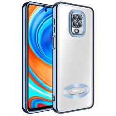 Xiaomi Redmi Note 9S Kılıf Kamera Korumalı Logo Gösteren  Omega Kapak