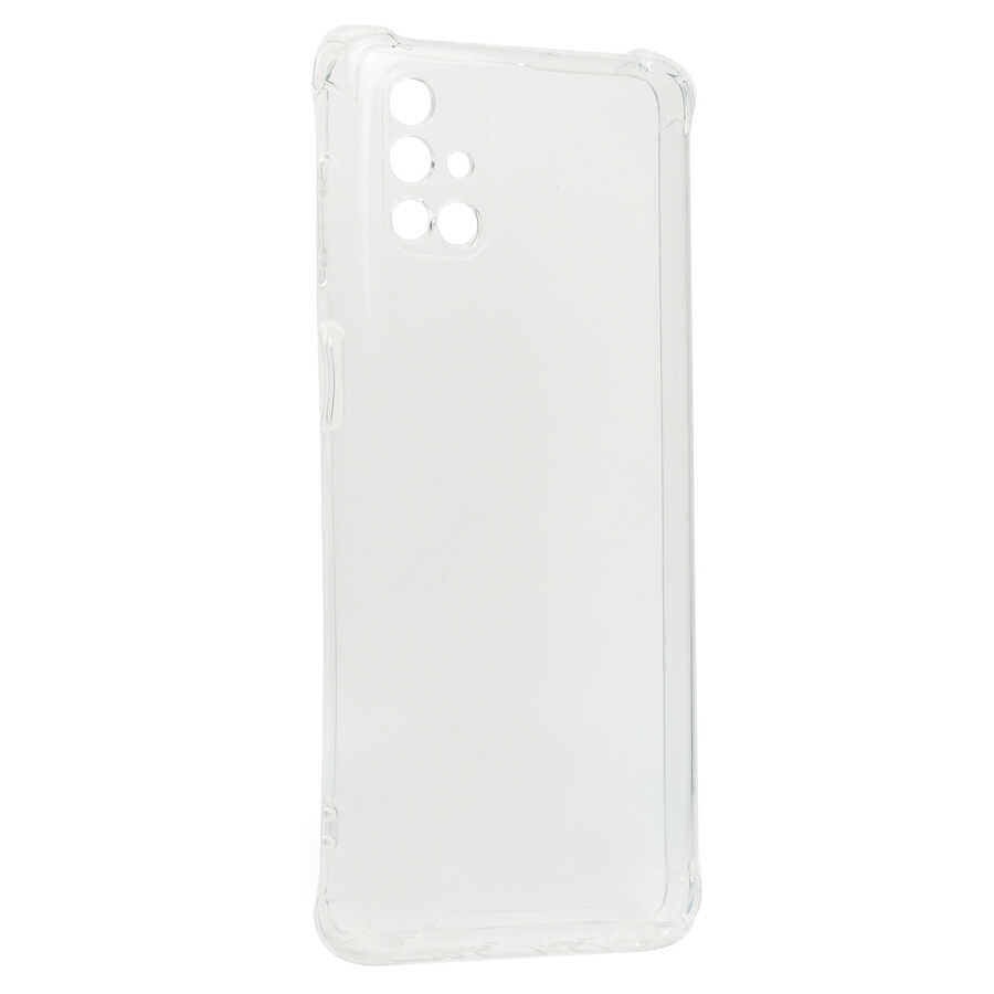 Samsung Galaxy M51 Kılıf Nitro Anti Shock Darbe Emici Köşe Korumalı Şeffaf Silikon Kapak Renksiz