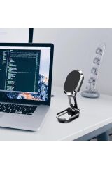 Katlanabilir Mınatıslı Manyetik Mini Araç Içi Ve Masaüstü Telefon Tutucu 360 Derece Dönen Yapışkanlı