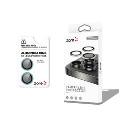 iPhone 16 CL-12 Premium Safir Parmak İzi Bırakmayan Anti-Reflective Kamera Lens Koruyucu Mavi Açık