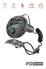 G14 36W PD Şarj Özellikli Dijital Göstergeli Bluetooth Fm Transmitter