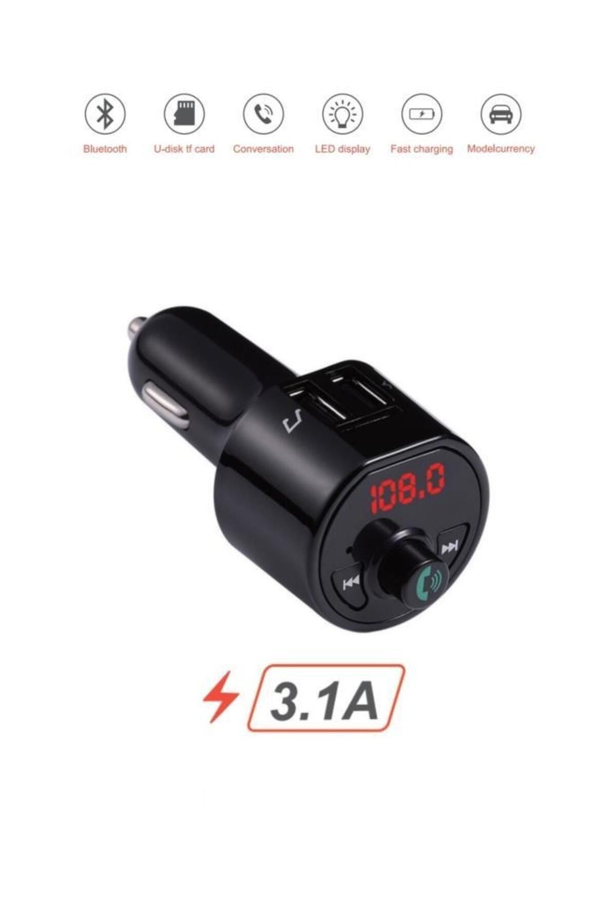G10 PD Şarj Özellikli Dijital Göstergeli Bluetooth Fm Transmitter Siyah