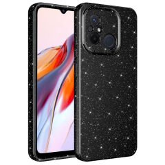 Xiaomi Redmi 12C Kılıf Kamera Korumalı Simli Lüks Koton Kapak Pembe