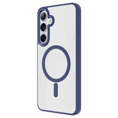 Samsung Galaxy S25 Kılıf Magsafe Şarj Özellikli Krom Magsafe Silikon Kapak Siyah