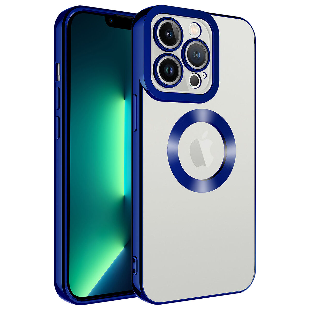 iPhone 11 Pro Kılıf Kamera Korumalı Logo Gösteren Omega Kapak Lacivert