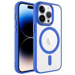 iPhone 14 Pro Max Kılıf Wireless Şarj Özellikli Krom Magsafe Silikon Kapak