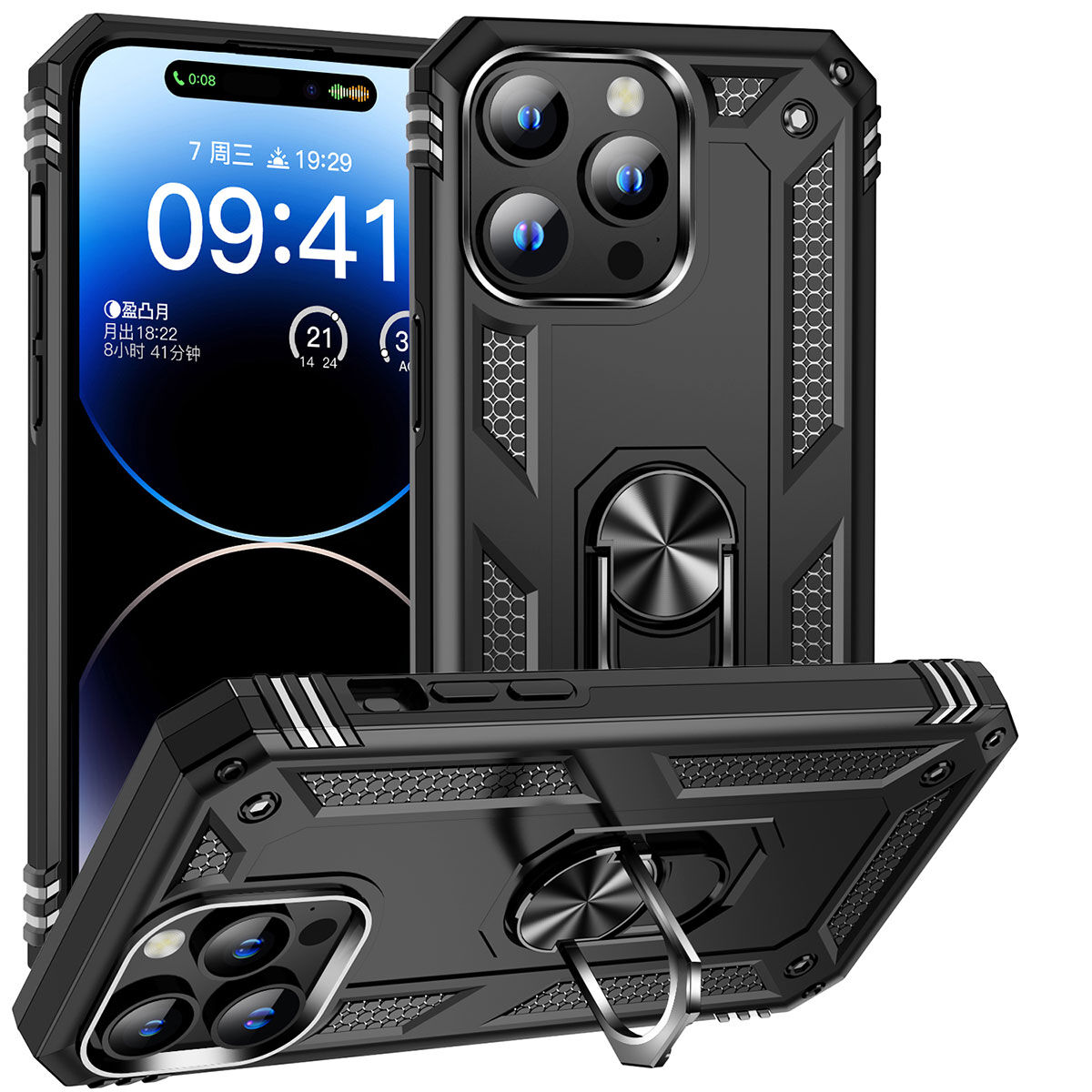 iPhone 15 Pro Kılıf Tank Kılıf Vega Kapak Siyah