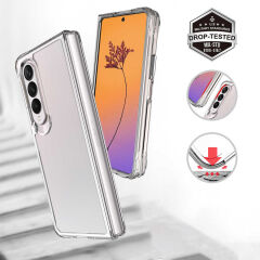 Samsung Galaxy Z Fold 4 Ultra İnce Sert Kamera Çıkıntılı Şeffaf Vonn Kapak