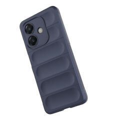 Oppo A3 Kılıf Esnek TPU Oyuklu Arka Yüzey Tasarımlı Etnik Silikon Kapak Koyu Yeşil