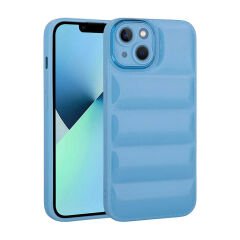 iPhone 14 Kılıf Kamera Korumalı Parlak Airbag'li Galya Kapak Mavi