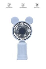 F-12 Mini Taşınabilir Fan Şarjlı 2 Kademeli Ledli Ayıcık Kulak Vantilatör Klima Soğutucu