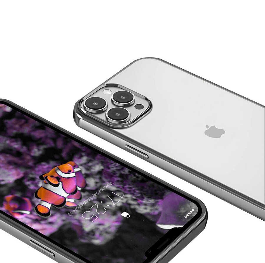 iPhone 13 Pro Max Kılıf Pixel Kapak Siyah