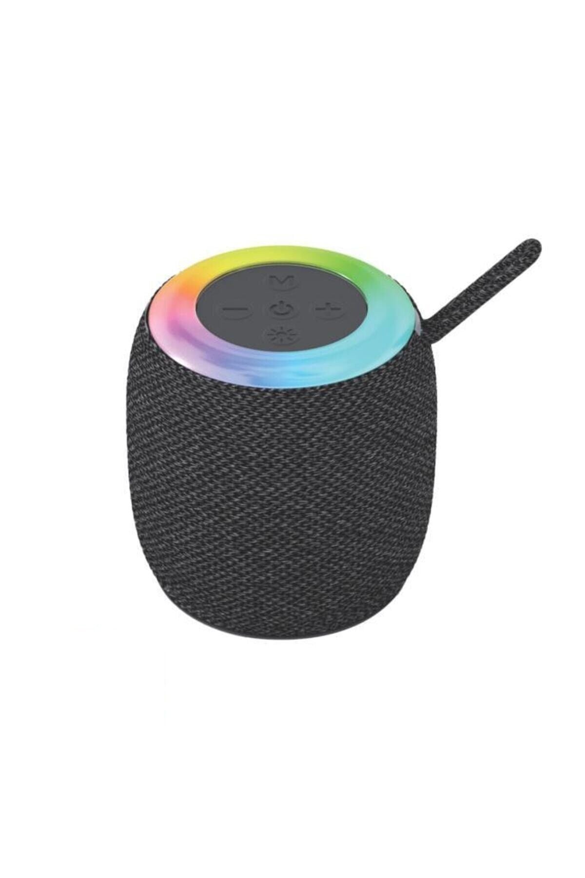 Bluetooth Hoparlör Rgb Işıklı USB FM Destekli Radyo D10 Gri