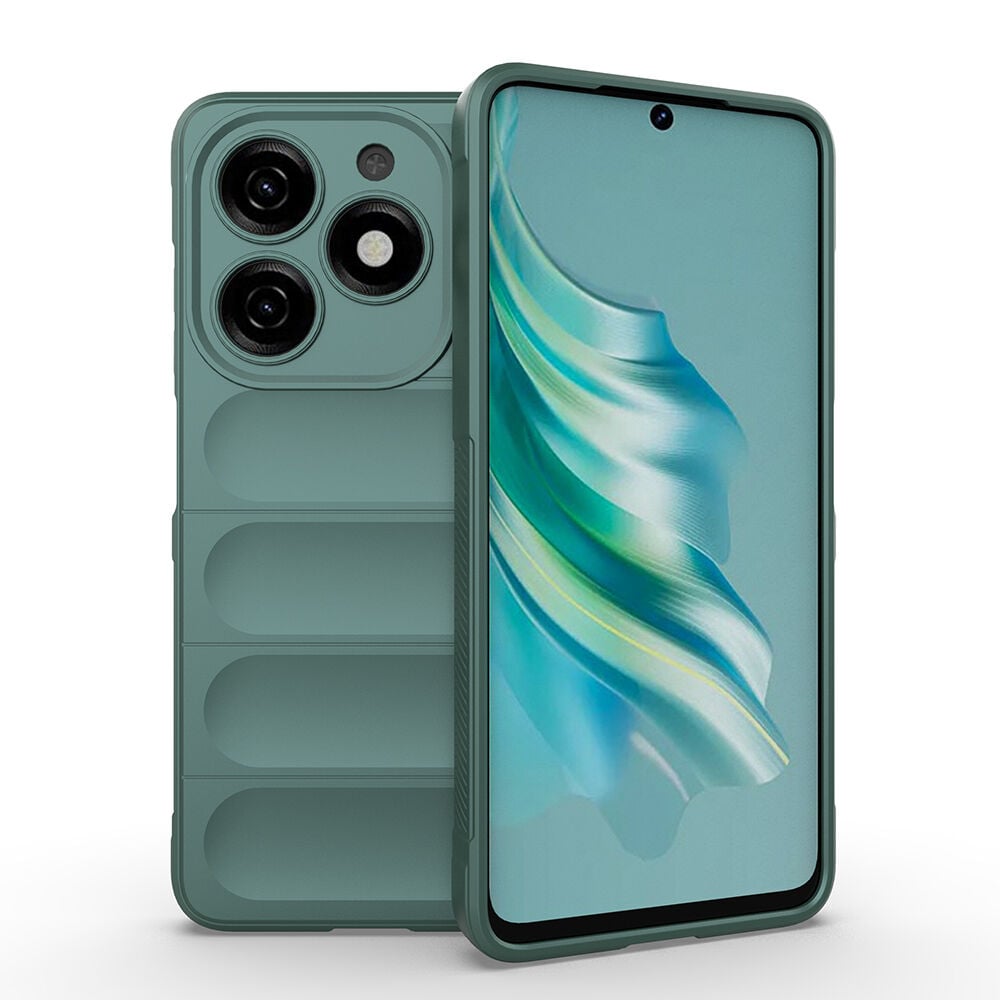 Tecno Spark 20 Kılıf Esnek TPU Oyuklu Arka Yüzey Tasarımlı Etnik Silikon Kapak