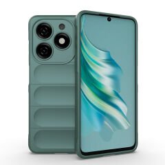 Tecno Spark 20 Kılıf Esnek TPU Oyuklu Arka Yüzey Tasarımlı Etnik Silikon Kapak