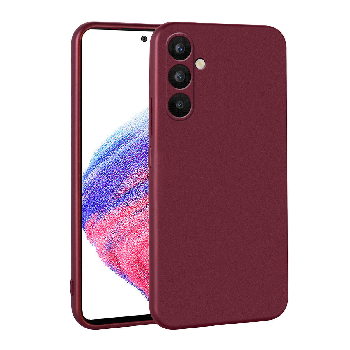 Samsung Galaxy A34 Premier Silikon Kapak Kılıf Mürdüm