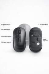 Kablosuz Mouse Usb Alıcılı Fare TM22 Siyah