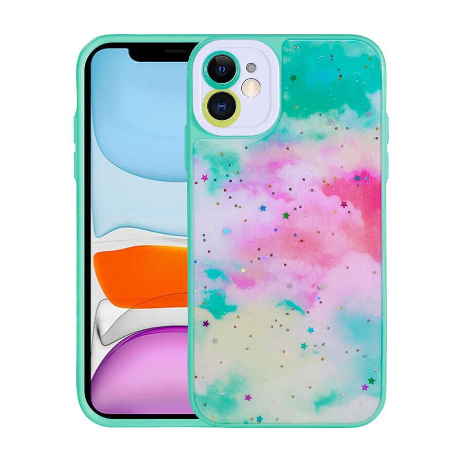 iPhone 11 Kılıf Kamera Korumalı Sert Desenli Pami Kapak NO5