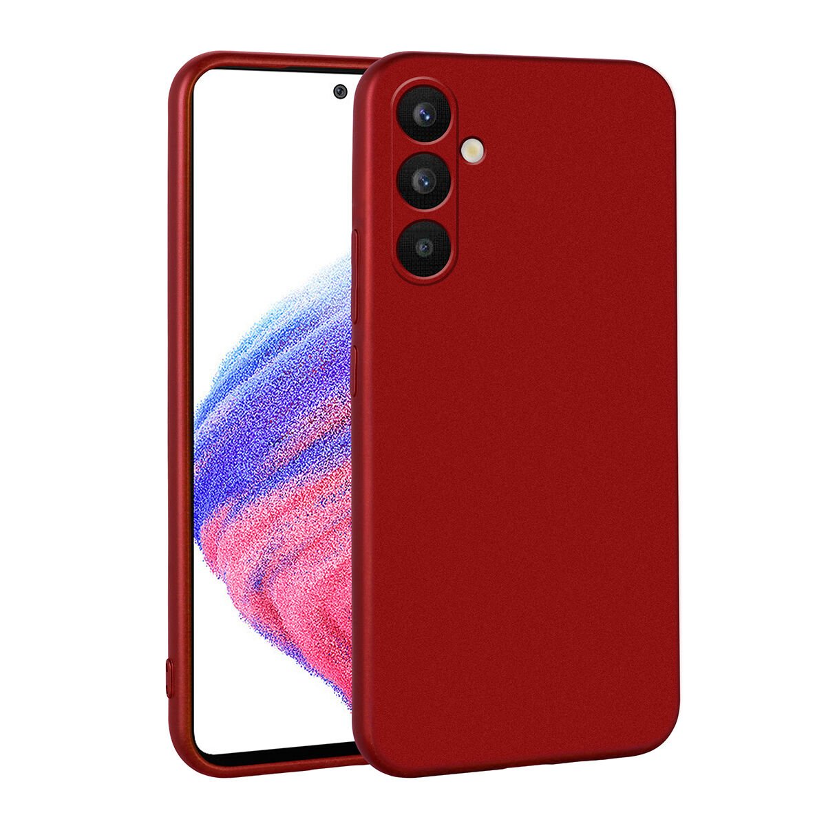 Samsung Galaxy A34 Premier Silikon Kapak Kılıf Kırmızı