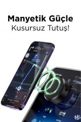X8Q Siyah Çift Taraflı Manyetik Adsorpsiyon Vakumlu Kompakt Araç Telefonu Tutucu