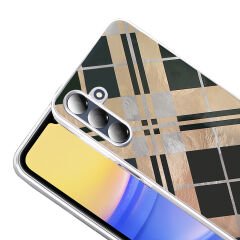 Samsung Galaxy A16 Kılıf Desenli Mep Kapak Gri Leopar