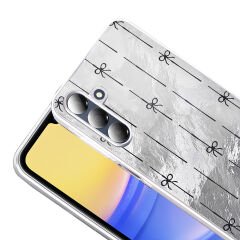 Samsung Galaxy A16 Kılıf Desenli Mep Kapak Gri Leopar