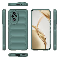 Honor 200 Kılıf Esnek TPU Oyuklu Arka Yüzey Tasarımlı Etnik Silikon Kapak Siyah