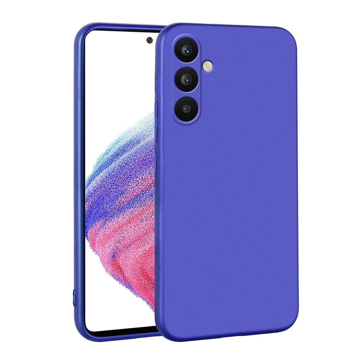 Samsung Galaxy A34 Premier Silikon Kapak Kılıf Saks Mavi