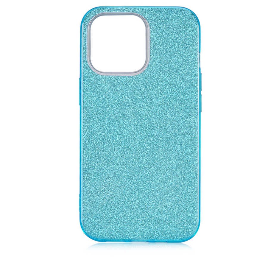 iPhone 13 Pro Max Kılıf Shining Silikon Mavi