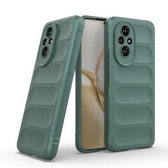 Honor 200 Pro Kılıf Esnek TPU Oyuklu Arka Yüzey Tasarımlı Etnik Silikon Kapak Lacivert