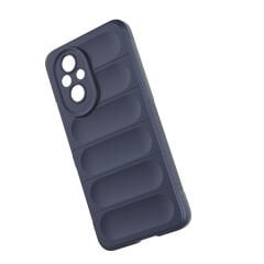 Honor 200 Pro Kılıf Esnek TPU Oyuklu Arka Yüzey Tasarımlı Etnik Silikon Kapak Lacivert