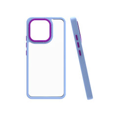 Xiaomi Mi 13 Kılıf Kamera Çıkıntılı Arkası Şeffaf Köşeleri Parlak Renkli Işlemeli Flora Kapak Lila