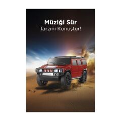 D-48 Jeep Tasarım Usb/tws/fm Bluetooth Hoparlör Speaker Kırmızı